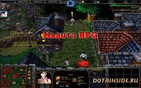 Уникальная карта Warcraft 3 в жанре РПГ Naruto RPG 